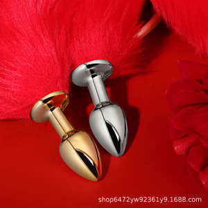 Tapón Anal de Cola de Zorro, Metal Dorado, Juguete Sexual Anal para Estimulación en Adultos, para Mujeres, BDSM - Product Image 4