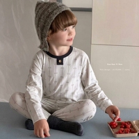 Vêtements de nuit pour garçons et filles en gros, 95,5% coton, 4,5% élasthanne, différentes couleurs, ensemble de pyjama doux et confortable, prêt à être expédié