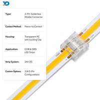 Connecteurs de bande LED transparents sans soudure à 2 broches de 8 mm pour bandes lumineuses COB SMD 12V 24V – Vente en gros