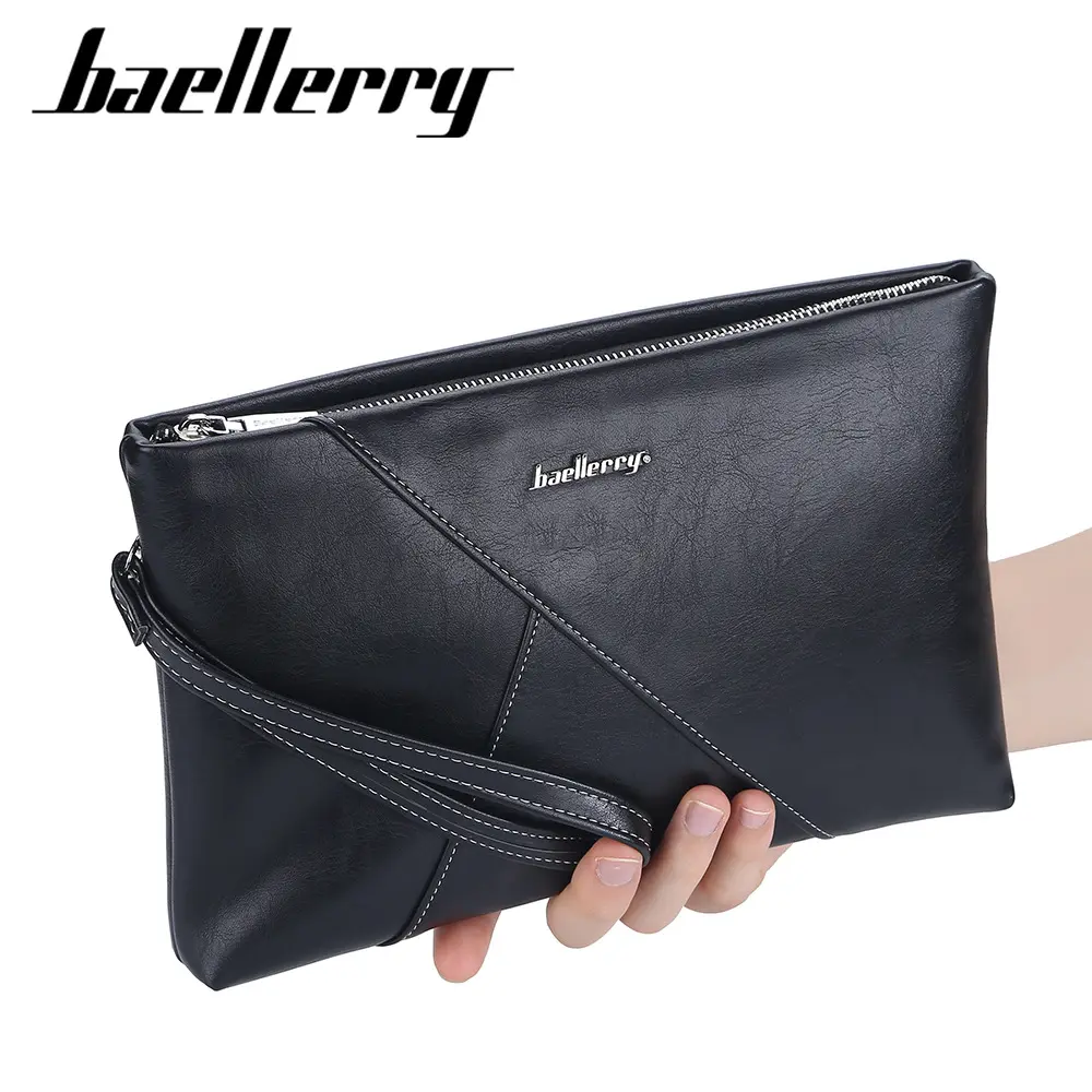 birthday gift for boyfriend baellerry mens wallet slim long Zipper wallets Handmade Evening Clutch Bag Luxury Wristlet Wallets