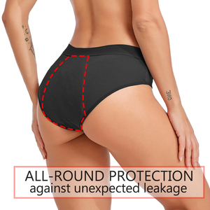 Fournisseurs de sous-vêtements en bambou imperméables, culottes <span class=keywords><strong>menstruelles</strong></span> pour femmes, absorption des règles, culotte menstruelle - Product Image 2