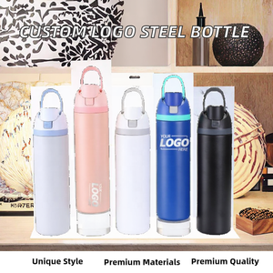 कस्टम लोगो के अनुकूल मोटर वाहन 32 लीक सबूत स्टेनलेस स्टील पानी की बोतल पुआल डबल दीवार और वैक्यूम इन्सुलेट के साथ - Product Image 2