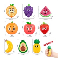 Fabrieksdirecte verkoop PU Kunstfruit Langzaam terugverend Simulatie Aardbei Appel Decompressie Knijp Speelgoed Unisex Meerdere Leeftijden
