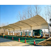 Estructura de Membrana para Techo de Estacionamiento, Garaje, Cobertizo, Carpa para Escuela u Hotel, Ecológica, Impermeable, Resistente al Fuego, Gran Protección Solar y Contra el Calor