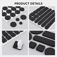 Feuille de caoutchouc mousse silicone découpée sur mesure, imperméable, adhésion forte, antidérapante, absorbant les chocs, protection personnalisée pour pieds de meubles