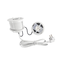 Stopkontak Meja Bundar Terpasang dengan Port USB Tipe C 20W, Lubang 80mm dengan Lampu LED