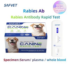 Safvet 광견병 테스트 수의사 진단 광견병 Ag 테스트 키트 애완 동물을위한 안티 광견병 바이러스 항체 신속 테스트 키트 - Product Image 2