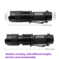 Mini UV 395nm lumière LED lampe de poche ultraviolet calmar gabarit crochet dur appât supplément pêche leurre détecteur outils