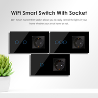 Bingoelec - Enchufes e Interruptores de Pared Inteligentes Wifi con Estándar Europeo, Multicanal, Táctiles, con Control de Luz Tuya