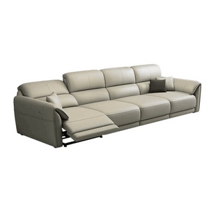 Modern Minimalist Intelligent Electric Leather Sofa Zero Wall Design Top Grain Leather Multi Angle Adjustable Home Sofa - Product Image 6