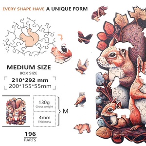 <span class=keywords><strong>2025</strong></span> sóc động vật ghép hình câu đố bằng gỗ 1000 miếng tùy chỉnh thân thiện với môi giáo dục đầy màu sắc ghép hình câu đố bằng gỗ - Product Image 4