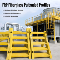 Profils en fibre de verre pultrudés FRP pour plateforme d'entretien de tours CVC, système modulaire fiable pour l'assemblage extérieur