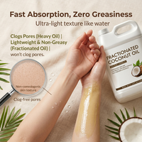 Huile de Coco Fractionnée en Vrac Inodore à Absorption Rapide pour Soins Corporels et Parfums