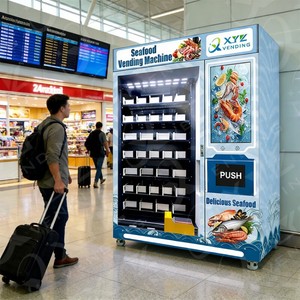 Fabrication chinoise, système d'ascenseur à axe XY LED de 32 pouces, distributeur automatique de nourriture fraîche à écran tactile, options de paiement multiples - Product Image 3