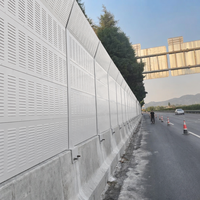 Barrière acoustique en acier galvanisé de 50 mm, barrière anti-bruit pour autoroute avec revêtement résistant aux intempéries
