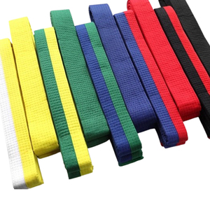 thumbnail image 2 of BRIGHTFUFU 2pcs Yellow Taekwondo Belt Set 2.4m Cotton Karate Waistband For Martial Arts Training For Beginners And Practitioners 2 of 10