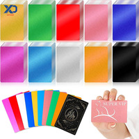 Carte en aluminium anodisé vierge découpée au laser, format poche, 0,45 mm, multicolore, vente en gros Prestige