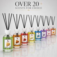 Diffuseur d'aromathérapie en verre de luxe sans BPA, à bâtonnets naturels, longue durée, fait main, écologique, sans alcool, cadeau idéal