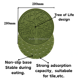 Alfombrilla de silicona con forma de árbol para perros, a prueba de fugas, ecológica, comedero lento con ventosas - Product Image 4