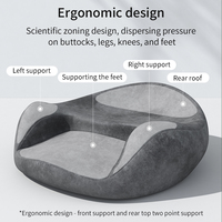 Coussin et chaise de méditation ergonomiques en mousse à mémoire de forme pour la formation à la pleine conscience, amovibles et lavables
