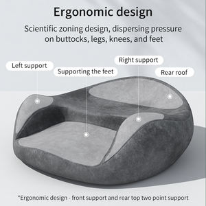 Cojín y Silla de Meditación Ergonómicos Rellenos de Espuma Viscoelástica para Entrenamiento de <span class=keywords><strong>Mindfulness</strong></span>, Extraíbles y Lavables - Product Image 3
