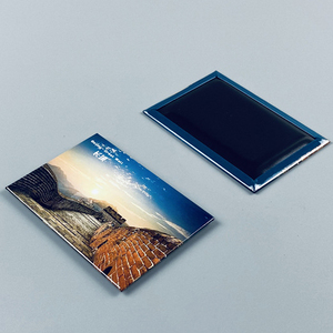 Aimant de réfrigérateur en métal étain personnalisé de souvenir de ville de pays de forme de rectangle promotionnel de prix bon marché en gros - Product Image 4