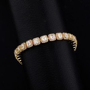 Reverse <b>Love</b> 6MM Cuban Ice Sugar Chain 5A Zircon Tennis Flip Cover Unisex Trendy Hip Hop Iron <b>Bracelet</b> Wholesale - Product Image 2