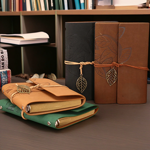 Carnet <span class=keywords><strong>de</strong></span> <span class=keywords><strong>voyage</strong></span> A6 à feuilles mobiles, reliure vintage pour voyageurs, carnet vierge en similicuir, journal cadeau - Product Image 2