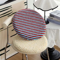 Coussin de siège rond en mousse à mémoire de forme 40 cm, antidérapant, en polyester, imprimé botanique, pour chaise de salle à manger, tabouret de bar, bureau