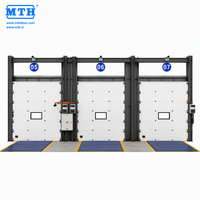 Porte sectionnelle industrielle MTH à personnalisation automatique RAL, panneau en acier prélaqué 40 mm avec protection anti-doigts en PU