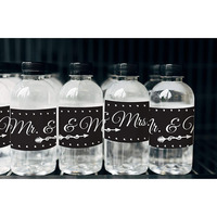 Rouleau d'étiquettes autocollantes imperméables en gros, papier personnalisé avec logo, design pour bouteilles d'eau, boissons, café, décoration - Matériel en cuivre
