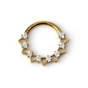 Lincy 16G titane nez Septum anneaux face avant CZ Clicker boucles d'oreilles <span class=keywords><strong>Helix</strong></span> Lobe conque Piercing mode Piercing bijoux" - Product Image 6