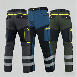 Pantalones de <span class=keywords><strong>Trabajo</strong></span> de Seguridad Reflectantes, 100% Algodón, Alta Calidad para Trabajadores de la Construcción - Product Image 1