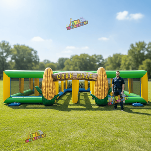 <span class=keywords><strong>Labyrinthe</strong></span> gonflable commercial géant en PVC personnalisé, <span class=keywords><strong>labyrinthe</strong></span> gonflable à traverser pour enfants, parc à thème extérieur - Product Image 4