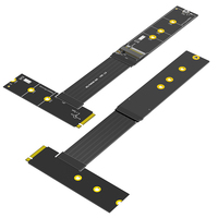 Câble Riser M.2 NVMe Key-M haute vitesse Carte adaptateur Nvme SSD 4.0 Câble flexible prend en charge 2230/2242/2260/2280 SSD 4.0 Compatible