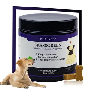 Commercio all'ingrosso Green Grass Dog Pet Health Supplement fegato rene tratto urinario salute livelli di Ph integratori per cani bilanciati verdi