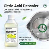 Détartrant alimentaire à l'acide citrique 250 ml – Solution liquide détartrante pour bouilloire, éliminateur de calcaire parfum citron, nettoyage naturel