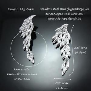 Pendientes de lujo con gancho de alas de ángel elegantes y a la moda, unisex, brillantes y con estilo para fiestas, venta al por mayor. - Product Image 4