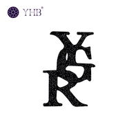 Logo personnalisé en strass avec motif de réparation sans transfert thermique, motifs thermocollants pour vêtements