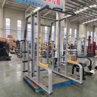 Peralatan Latihan Kekuatan Multifungsi Smith Machine Cable Crossover Squat Bench untuk Pusat Kebugaran