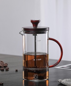 แก้ว<span class=keywords><strong>กาแฟ</strong></span>เฟรนช์เพรสแบบเป็<span class=keywords><strong>นม</strong></span>ิตรต่อสิ่งแวดล้อม ทำจากแก้วบอโรซิลิเกต พร้อมก้านกดสแตนเลส 304 สำหรับ<span class=keywords><strong>ชง</strong></span><span class=keywords><strong>กาแฟ</strong></span> <span class=keywords><strong>ชง</strong></span>ชา <span class=keywords><strong>ชง</strong></span><span class=keywords><strong>นม</strong></span> ฝาไม้ - Product Image 1