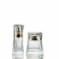Fabrication de flacons cosmétiques 100ml 120ml Flacon de crème pour le visage Lotion Flacon en verre Emballage Ensemble cosmétique en verre pour les soins de la peau