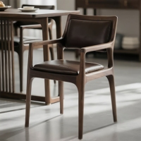 JP Ash Pieds en bois Chaise de salle à manger avec accoudoir Design pour table de cuisine Meubles de maison