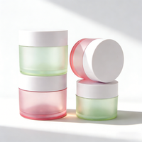 Kunststoff-Cremetiegel 8oz 200ml 250ml 300ml 500ml Transparenter Dickwandiger PET-Behälter für Körperpeeling und Haarbutter-Verpackung