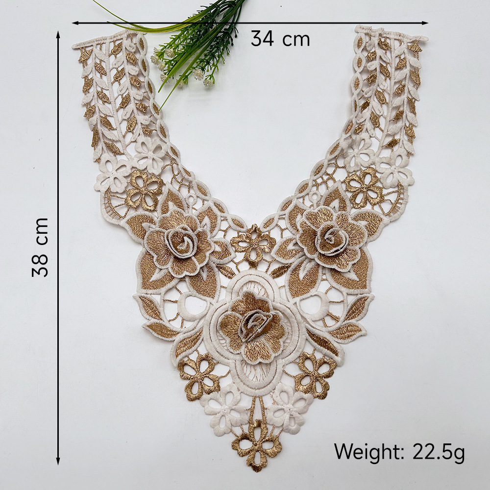 34 cm-golden white