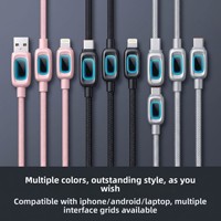 Câble de données à angle droit Abyss Mirror de style nouveau 2026 pour iPhone 17/6A Android, conception originale brevetée, noir canon de fusil rose