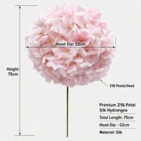 Premium Extra Grote Hortensia Kunstzijde Bloem 216 Bloemblaadjes Europese Stijl Gerimpelde Randen Kunstbloemen Bruiloft Tafeldecoratie