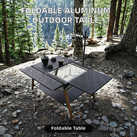 Table de camping pliable moderne en aluminium pour l'extérieur, portable, pour pique-nique, barbecue, poste de travail, certifiée CE