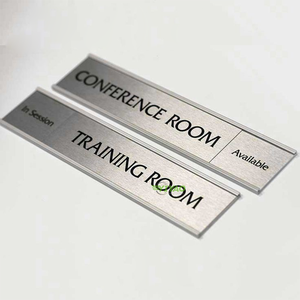 YIYAO Danh Mục Biển Hiệu Nhôm Kim Loại Chải Chuốt Kinh Doanh Tùy Chỉnh - Product Image 1