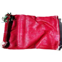 Sacs en filet plastique Leno durables pour l'emballage de palmiers, d'ail, d'oignons, de pommes de terre et de choux, en HDPE et PP, 60x90cm et 52x85cm, Rouge, Jaune, Vert